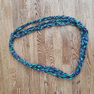 Rope Weave Circle Scarf ❤ Two Ways to Wear ❤  Shimmery Thread Accents